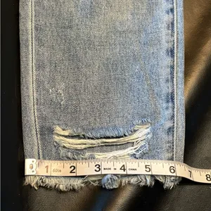 Pink Lily High Rise Distressed 5 Button Light Blue Jeans size 9 thumbnail 11