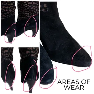 Nina Black & Brown Spotted Genuine Suede Pull On Knee High Boots (5.5) thumbnail 8