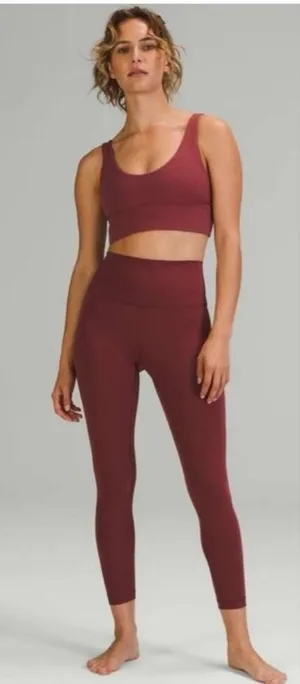 Lululemon Align A/B Cup‎ Sports Bra Women's Size 2 Mulled Wine Pilates Princess thumbnail 1