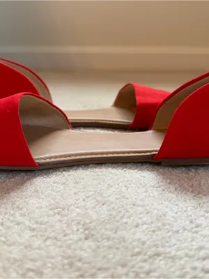 A New Day Red Faux Suede d’Orsay Flats Women’s Size‎ 11 thumbnail 10