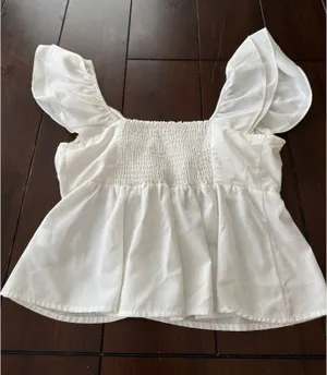 Day + Moon Ruffle Top White Size L thumbnail 3