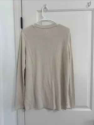lululemon athletica Cream Crewneck Ribbed Knit Sweater thumbnail 4