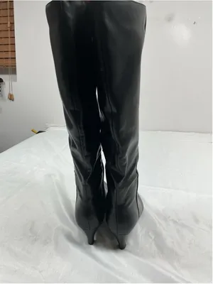 Womans Excellent Target Knee High Fashion Boots Size 8.5 Black Kitten Heel thumbnail 4
