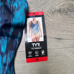TYR Womens Controlfit One Piece Swimsuit Teal Blue Abstract UPF 50+ Size M‎ NWT thumbnail 5