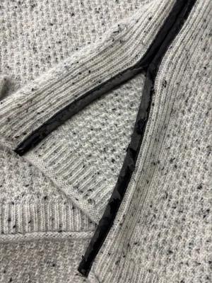 C by Bloomingdale's Women's Cashmere Turtleneck Sweater Gray Speckled Size S thumbnail 6