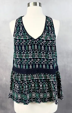 Maeve‎ Women Sleeveless Top XS Boho Indie Festival Cottage Dainty Artsy Coquette thumbnail 1
