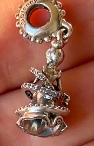 New in box Pandora x Disney CINDERELLA blue cz ribbon thumbnail 2