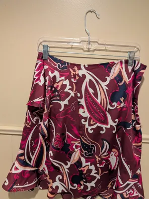 Banana Republic Faux Wrap Purple Pink Skirt thumbnail 2