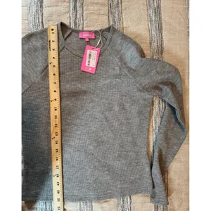 Edikted Basic Gray Melange Ribbed Thermal Raglan Long Sleeve Top thumbnail 4