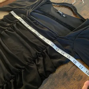 Mesh front ruching LBD Black Size 8 thumbnail 7
