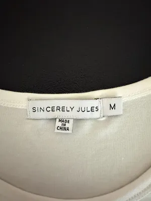 Sincerely Jules Lux‎ White Long Sleeve Top Size M thumbnail 4