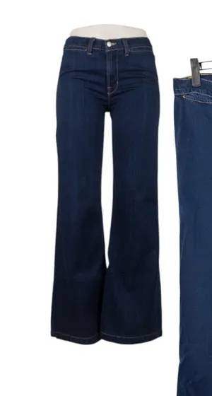 J Brand Jeans Malik Mid Rise Wide Leg Dark Wash Lightweight Jeans Size 31 thumbnail 1