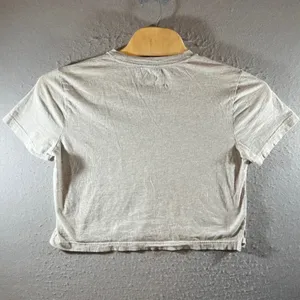 1440 | PINK Victoria's Secret You're Amazing Graphic Crop Tee Gray‎ Womens M thumbnail 2