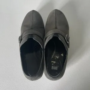 Dansko Tamara Slip-On Clogs Shoes Buckle Black Gray Suede Leather Women's 37 thumbnail 7