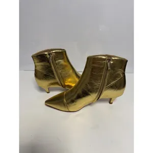 Dusty Gold Leather With Fur Inside Women's US Size 9 New thumbnail 5