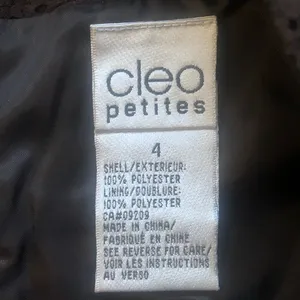 Cleo Petites Faux Suede Midi Skirt Laser Cut Eyelet Details Brown Flare Size 4P thumbnail 3