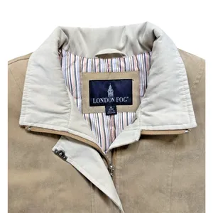 London Fog Vintage Women's Zip Front Jacket Coat Beige Tan Size M Flaw thumbnail 2