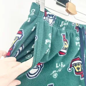 Life Is Good Womens Christmas Dog Santa Hat Fleece‎ Lounge Sleep Pajama Pants L thumbnail 4