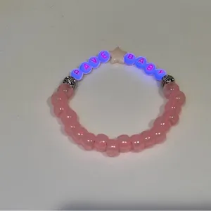 Kandi Swiftie glow in the dark festival concert bracelet RAVE BABY, OOAK thumbnail 4