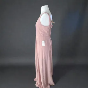 Show Me Your Mumu Jenn Maxi Dress – Neutral Mauve Chiffon Blush– Size XL – NWT thumbnail 11