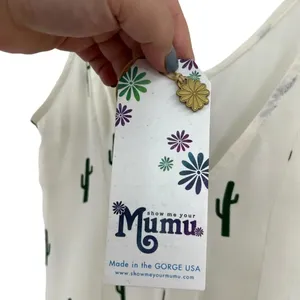 Show Me Your Mumu Remy Romper White‎ Green Cactus Print Button Size Small thumbnail 10