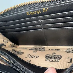 RARE NEW Y2K Original Juicy Couture Black Velour Scottie Dog Long Wallet 8" NWOT thumbnail 9