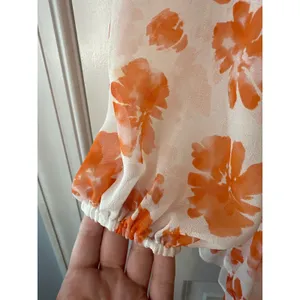 MISA Los Angeles Lorena Orange Floral Ruffle Mini Dress XS Long Sleeve‎ thumbnail 7