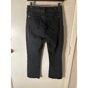 Seven For All Mankind Black Denim Cropped Flare Hi-Waist Jean 29 Preppy Casual thumbnail 4