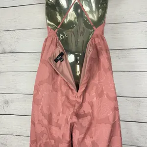 Lulus‎ Days of Beauty Rusty Rose Burnout Floral Surplice Jumpsuit Sz Small Party thumbnail 8