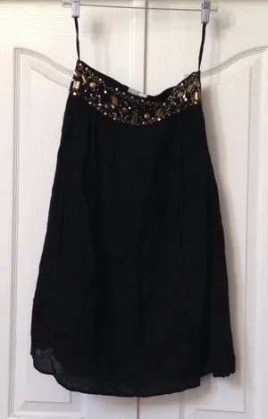 FINAL MARKDOWN Women's Raiment Fashions Beaded & Sequin skirt sml thumbnail 1