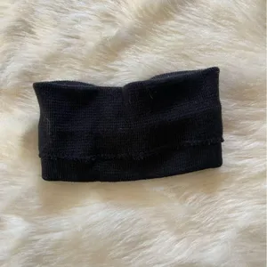 Solid Black Knotted Winter Headband thumbnail 4