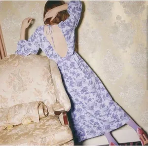 Hill House the Simone Dress Lilac Tonal Floral print size M NWT thumbnail 2