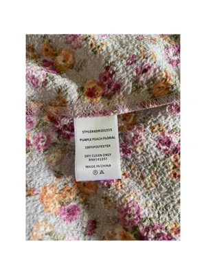 ASTR the Label Puff Sleeve V-Neck Back Cutout Midi Dress, purple peach floral XL thumbnail 7