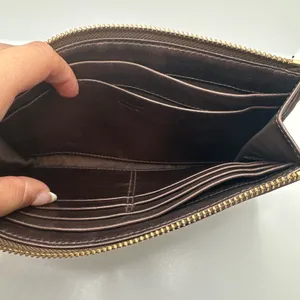 COACH Brown Aud Tan Optic Swirl Wallet Wristlet thumbnail 5