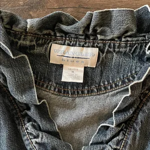 Vintage Wrangler Blues Denim Jacket w/ Snape Closure & Ruffle Detail,Size Medium thumbnail 2