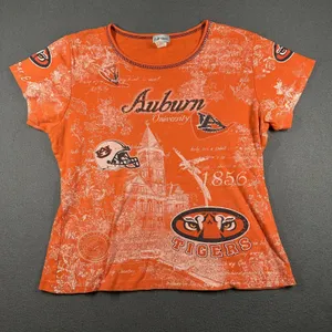 Vtg Auburn Tigers Shirt Womens Large NCAA College Football University '56 Spirit thumbnail 1
