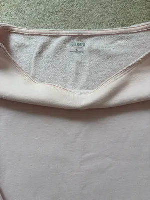 Hollister Off-The-Shoulder Sweatshirt Light Pink Oversized thumbnail 3