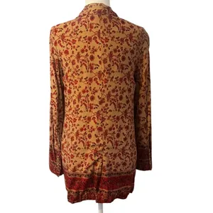 Free People Bellflower Double Breasted Blazer in Tobacco Combo, Size S Boho thumbnail 5
