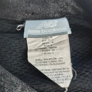 New Balance -911‎ Metallic Black Asymmetrical Zip Moto Athleisure Jacket Size M thumbnail 3