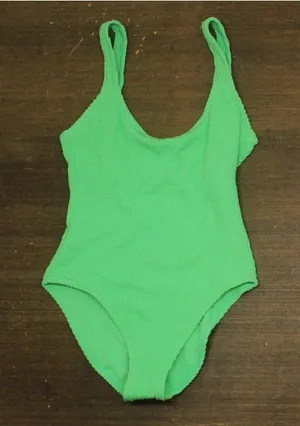Salt + Cove Scoop Back Juniors Swim One Piece Swimsuit Mint Tea Green S thumbnail 1