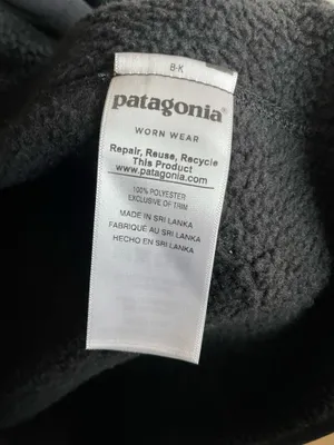 Patagonia Men’s worn wear Full Zip Fleece Jacket Black Gray Size Medium Very New thumbnail 8