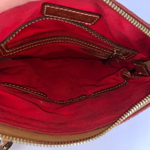 Dooney and Bourke Burnt Orange Pebbled Leather Crossbody Handbag Medium thumbnail 7
