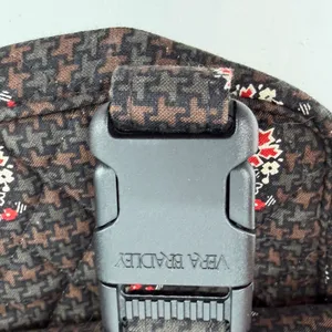 Vera Bradley Messenger Bag Brown Houndstooth Paisley‎ Quilted Laptop Crossbody thumbnail 6