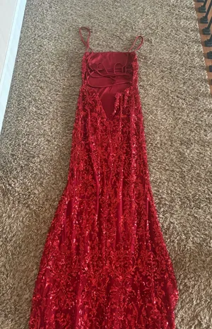 Red Long Windsor Dress thumbnail 1