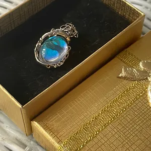 Chakra Healing Blue Crystal Pendant Necklace New thumbnail 2