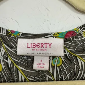 Liberty of London X Target Green Peplum 3/4 Sleeve Blouse Womens S Preppy Fall thumbnail 5