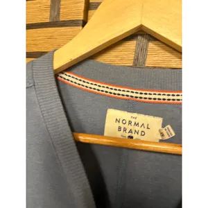The Normal Brand Blue‎ Henley Top Size Medium Blue thumbnail 6