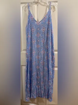 Simply Southern Geometric Print Cotton Maxi Dress Size XL thumbnail 6