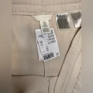 H&M Jogger Sweatpants Cream Color Size XL NWT thumbnail 4
