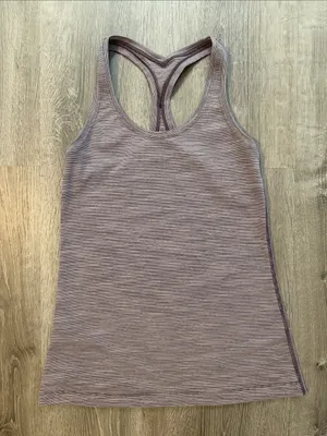 Lululemon 4 Cool Racerback II Workout Lounge Gym Yoga Women’s Mauve Tank Top thumbnail 1